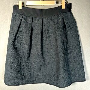 Wilfred black jacquard skirt, size 6, silver back zip, from Netflix series